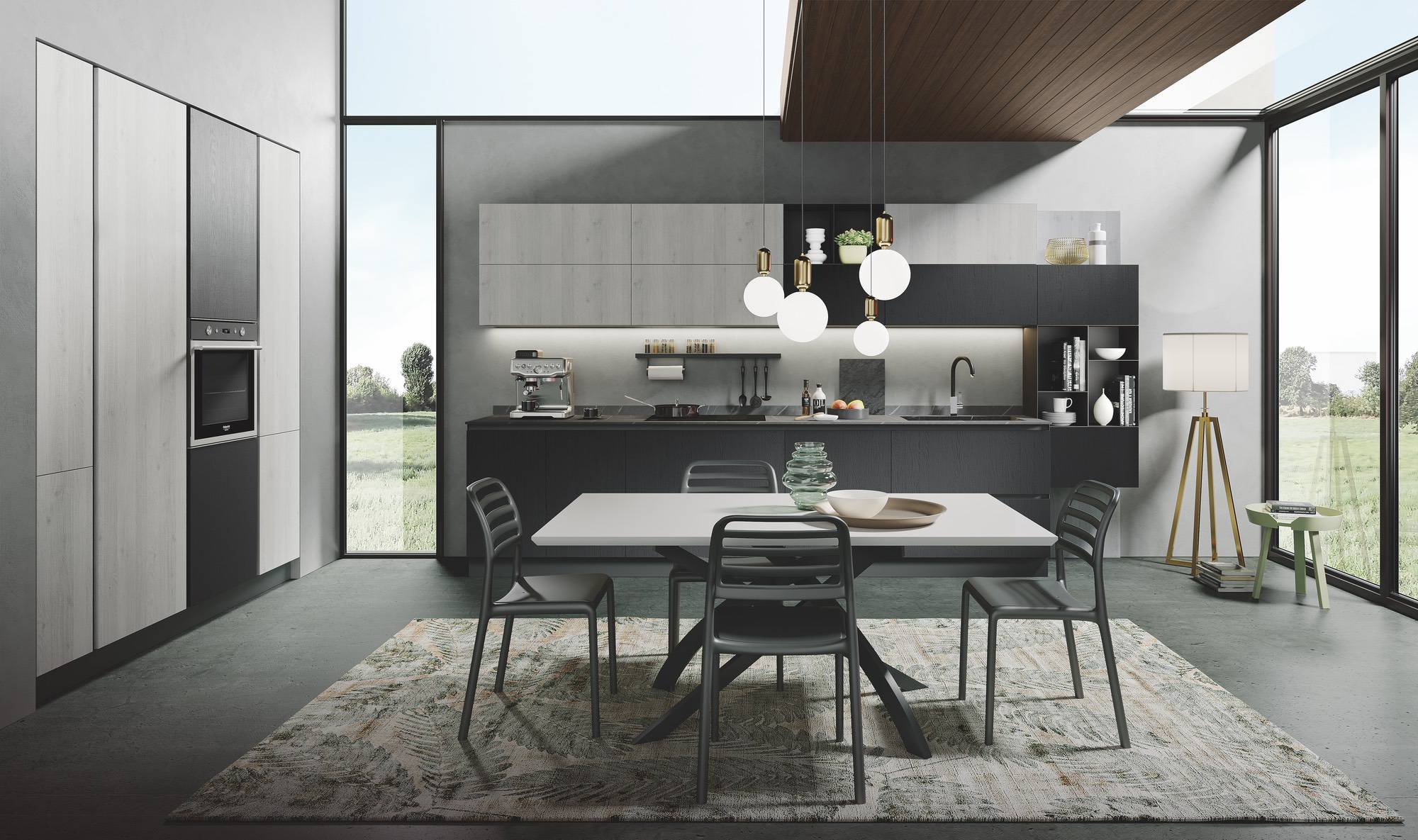 POP rovere nero e rovere artico