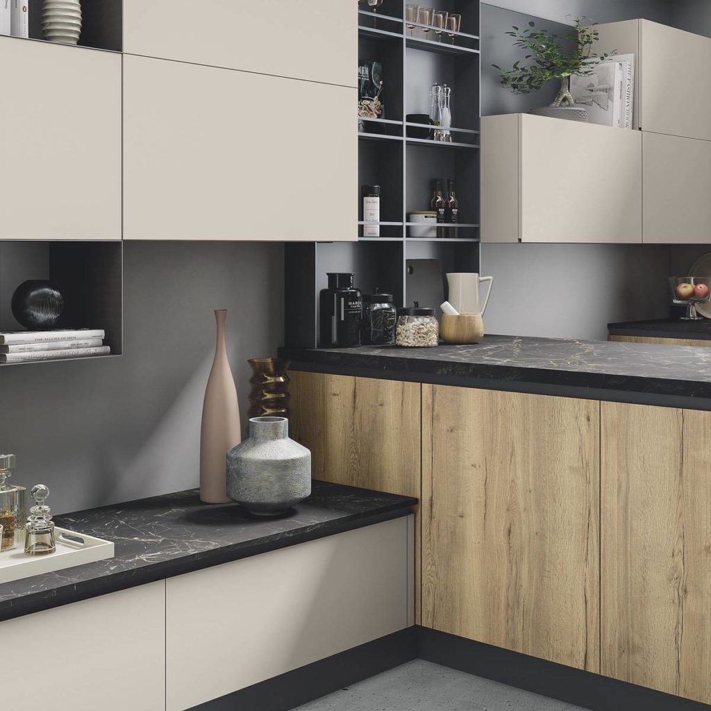 modern kitchen with impeccable design Star corda opaco naturale tavolato