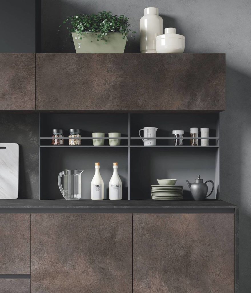 cucina moderna di design Star pietra terra grafite opaco