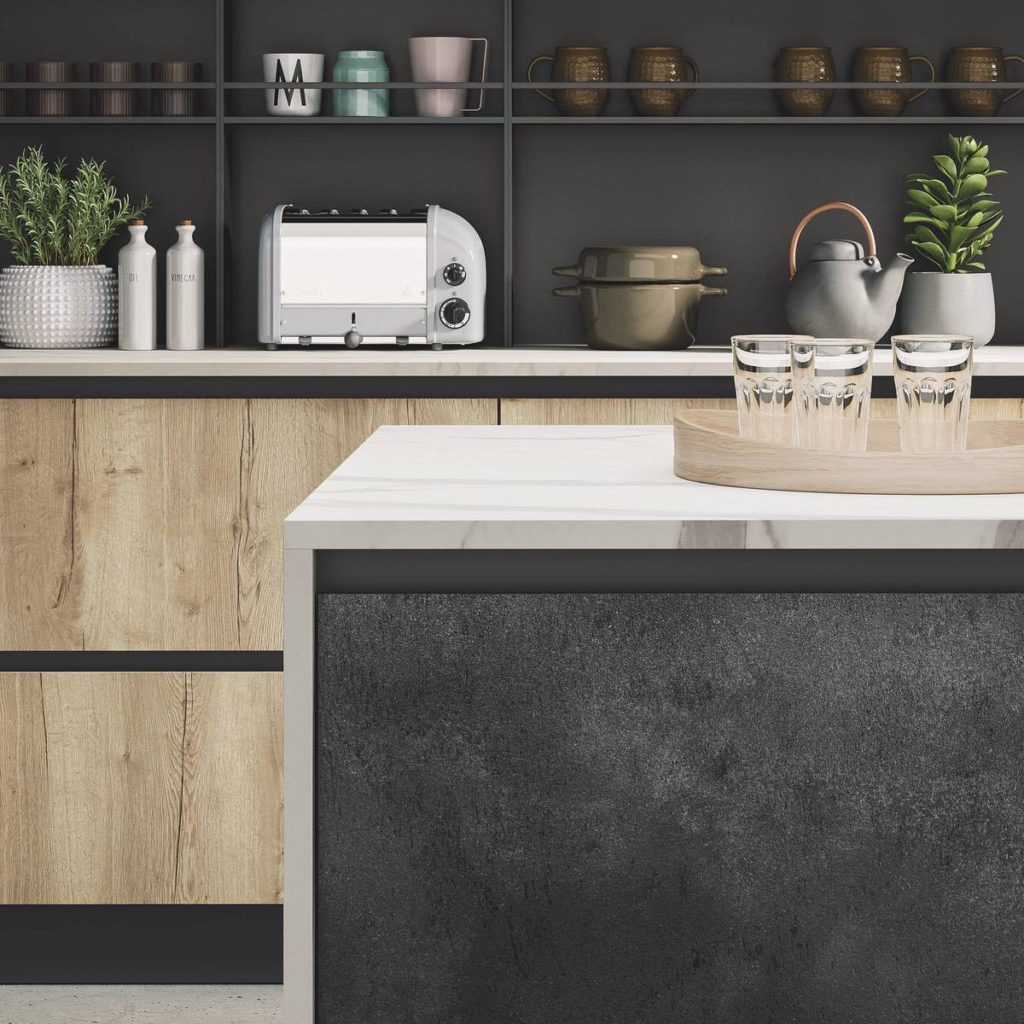 cucina moderna di design Star pietra grigia naturale tavolato