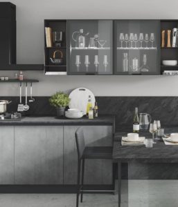 cucina moderna di design Star grigio tavolato terracotta