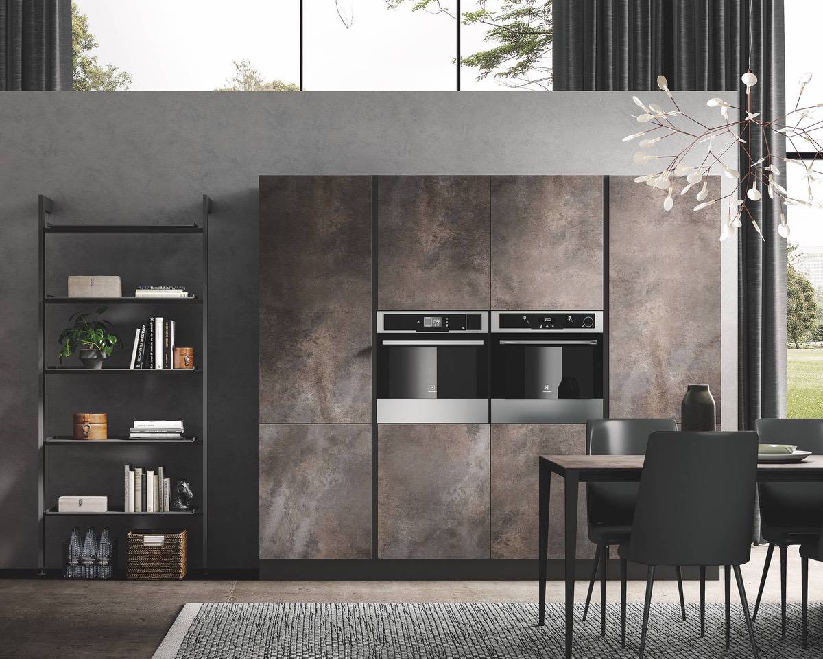 cucina moderna di design Star pietra terra grafite opaco