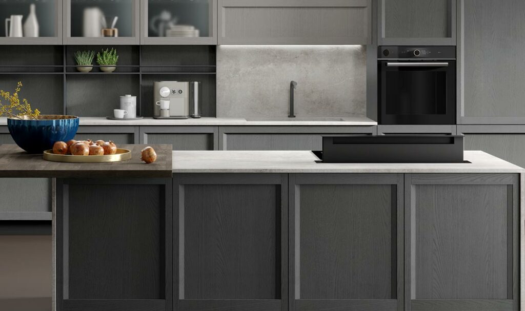 Cucina Moderna LEA con presa maniglia integrata ardesia grigio