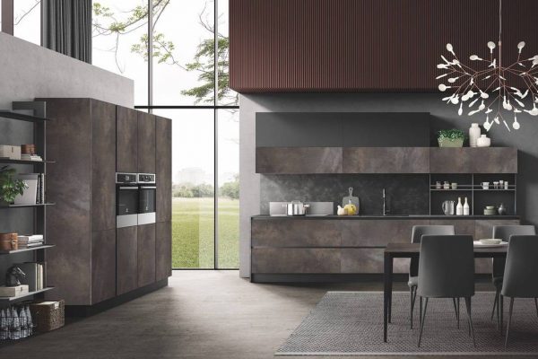 cucina moderna di design Star pietra terra grafite opaco