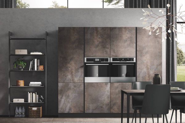 cucina moderna di design Star pietra terra grafite opaco