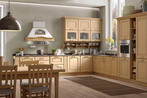 cucina elegante classica olimpia rovere naturale