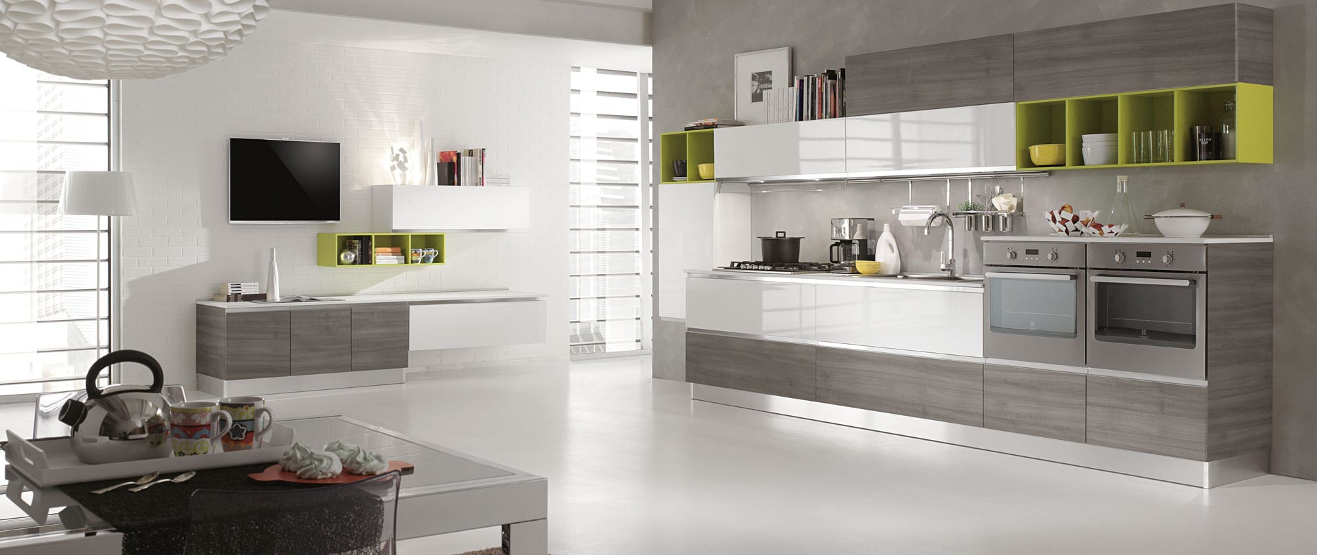 07-cucina-moderna-newmeg-tranche-argilla-bianco-lucido